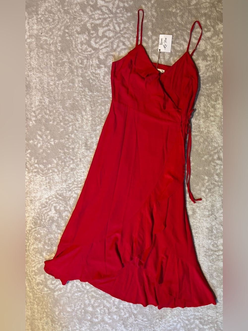 Red Elegant Dress - Wrap Dress New With Tags